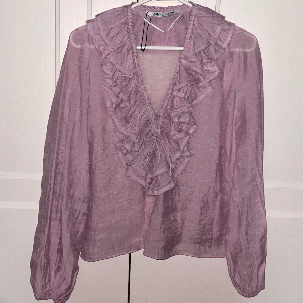 Light pink/purple ZARA blouse